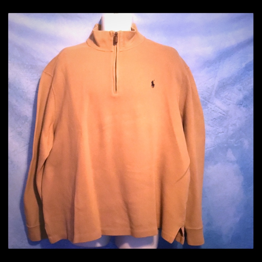 Ralph Lauren Polo 1/4 zip po sweater Beige/Carmel